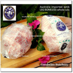 Lamb LEG BONELESS frozen whole cuts +/- 3 kg/pc (price/kg) brand Australia MIDFIELD